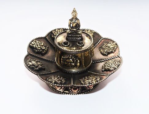 Stojánek Tibet/kovový - měď /šťastné symboly