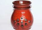 VYKUŘOVACÍ PÍCKA a AROMALAMPA, červenohnědá vhodná k jemnému pálení vykuřovadla či zahřátí éterických olejů při aromaterapii
