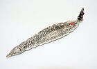 Stojánek buddha kov, stříbrná patina, list na pálení vonných tyčinek, bezpečný a stabilní držák na tyčinky