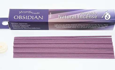 Vonné tyčinky - Magnifiscents - OBSIDIAN, Shoyeido  luxusní vonné tyčinky s minimem kouře pro provonění prostoru a vytvoření relaxační atmosféry