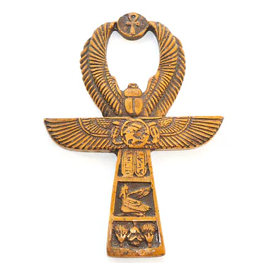 EGYPTSKÝ KŘÍŽ, ANCH patina hnědá, kámen