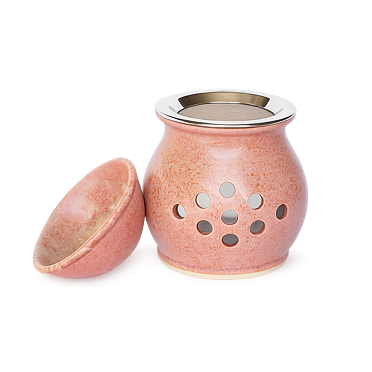 Keramická vykuřovací pícka a aromalampa, lososová