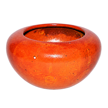 Kadidelnice keramická RAKU miska V. - oranžová