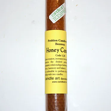 Svíce z včelího vosku, (natural) HONEY CANDLE medová - zklidňuje napětí