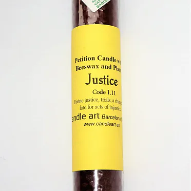 Svíce z včelího vosku, (natural) JUSTICE - spravedlnost