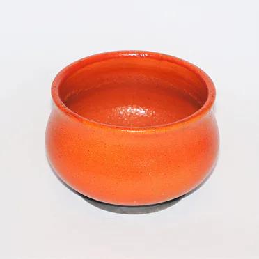 Kadidelnice keramická RAKU miska - oranžová