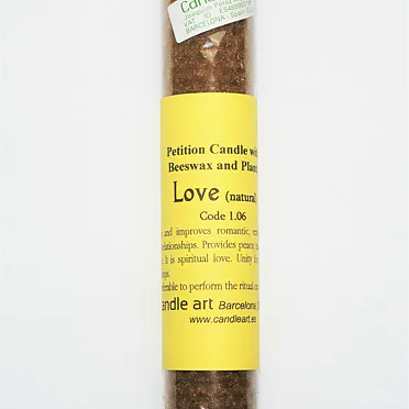 Svíce z včelího vosku, (natural) LOVE - láska, upevňuje vztahy