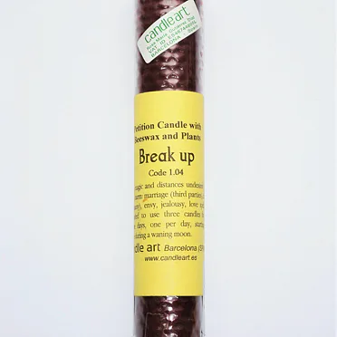 Svíce z včelího vosku, (červená) BREAK UP - ochrana před magií