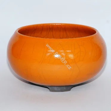 Kadidelnice keramická RAKU miska II. - oranžová