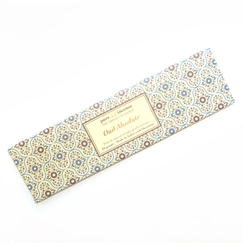 Vonné tyčinky - Pure Incense, Absolute  Oud  přírodní luxusní vonné tyčinky, agarbathi vhodné k provonění prostoru s ušlechtilou vůní
