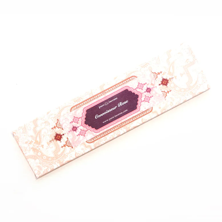 Vonné tyčinky - Pure Incense, Rose přírodní luxusní vonné tyčinky, agarbathi vhodné k provonění prostoru s ušlechtilou vůní