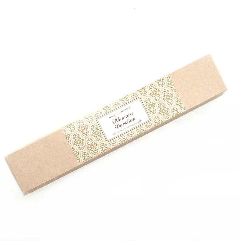 Vonné tyčinky - Pure Incense, Bharata Darshan 50g  přírodní luxusní vonné tyčinky, agarbathi vhodné k provonění prostoru s ušlechtilou vůní