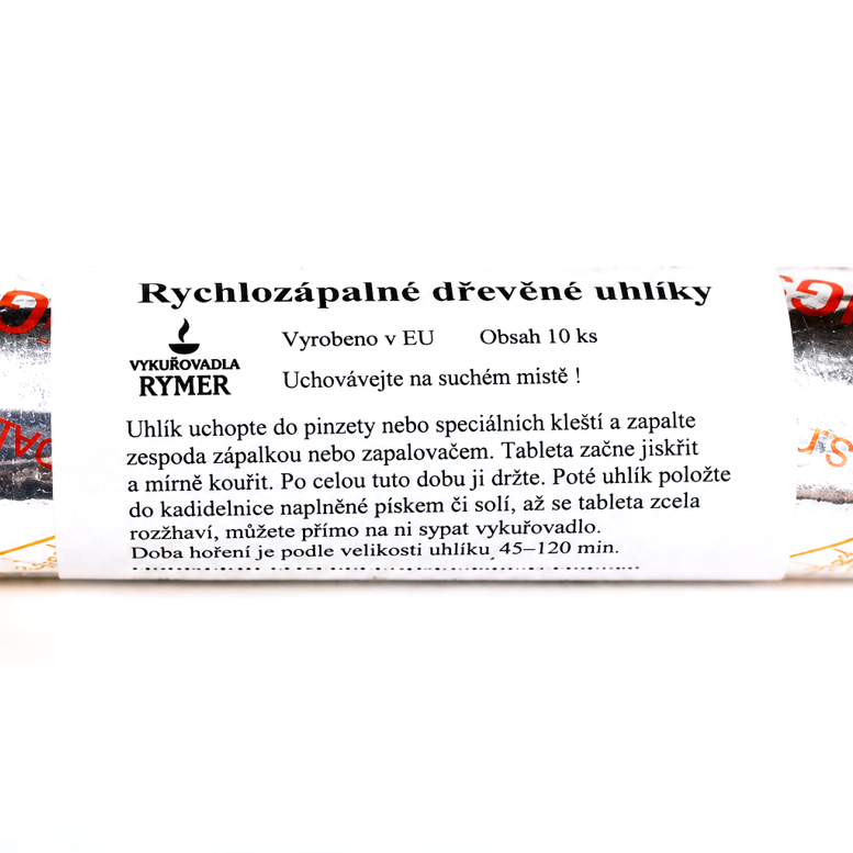 Balení rychlozápalných uhlíků Three Kings ve válci – 10 kusů