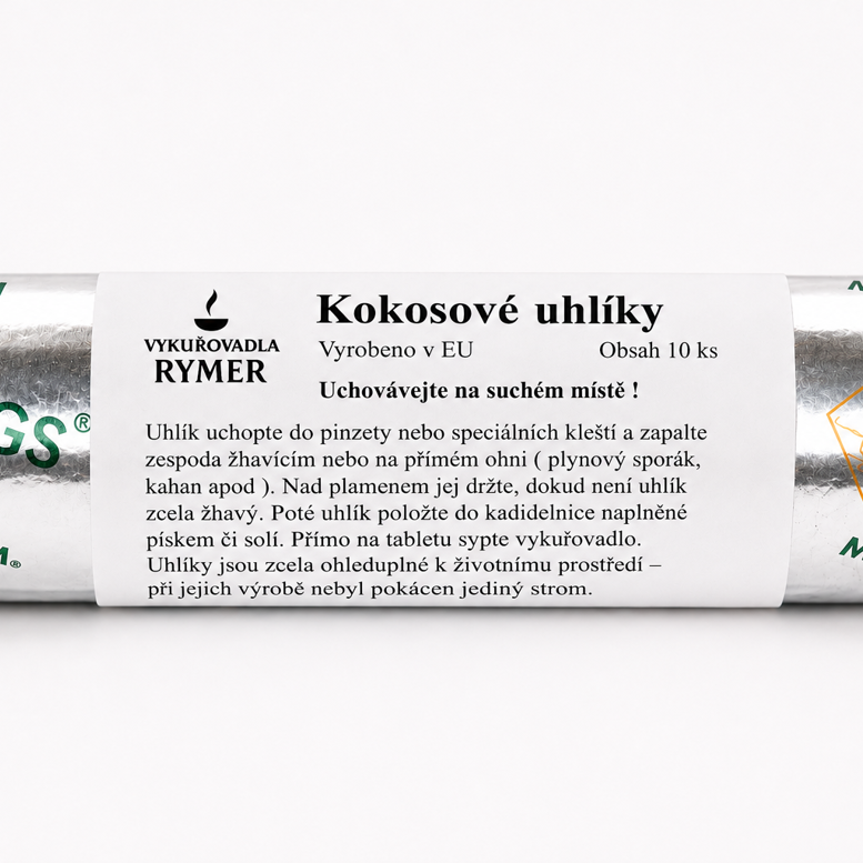 Kokosové uhlíky Three Kings 10 ks tablet – přírodní uhlík na vykuřování