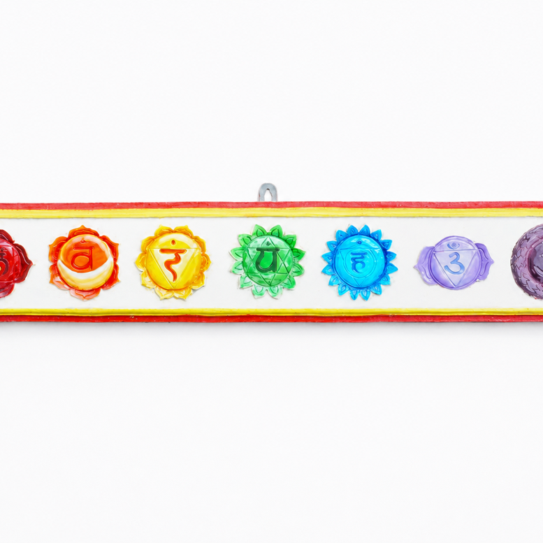 Dřevořezba 7 čaker z Nepálu, ručně vyřezávaný symbol harmonie