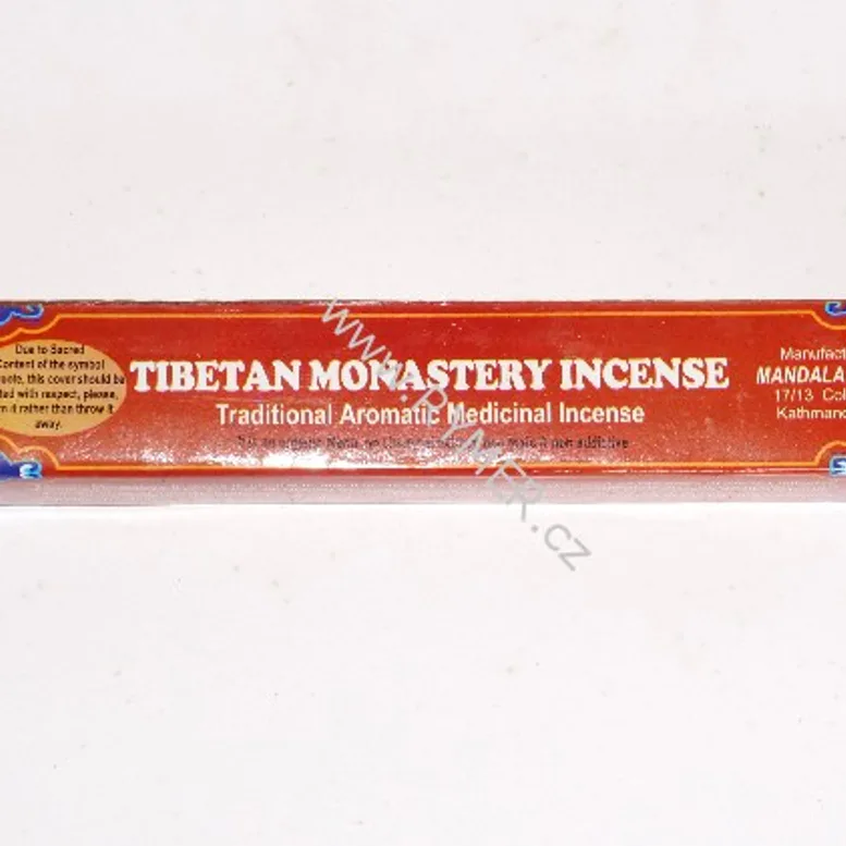 Vonné tyčinky TIBETAN MONASTERY INCENSE přírodní řemeslné tradiční himálajské vonné tyčinky vhodné k čištění a meditaci