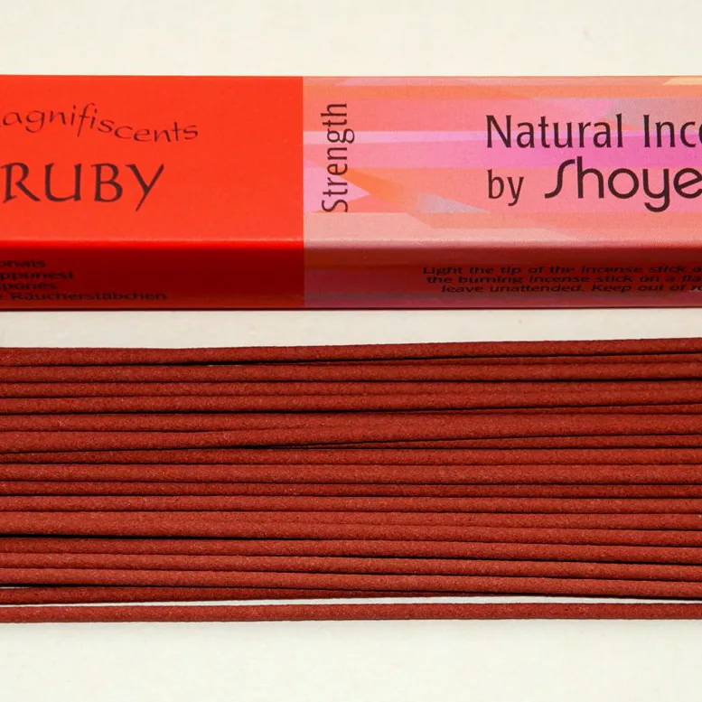 Vonné tyčinky - Magnifiscent - RUBY, Shoyeido  luxusní vonné tyčinky s minimem kouře pro provonění prostoru a vytvoření relaxační atmosféry