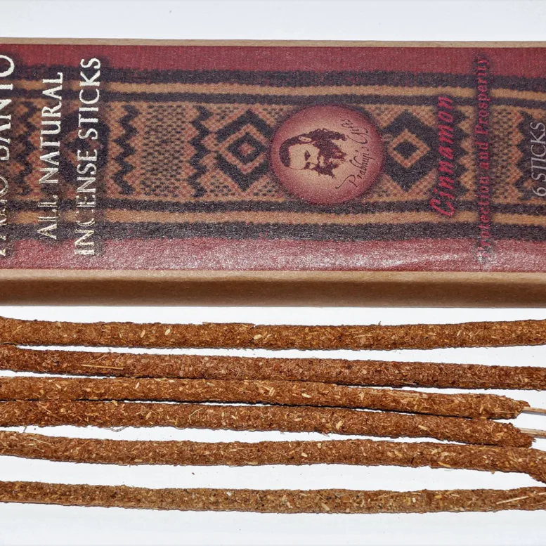 Šamanské tyčinky - PALO SANTO a skořice vonné tyčinky vhodné jako alternativa k vykuřovadlům s očistnými, relaxačními či spirituálními účinky