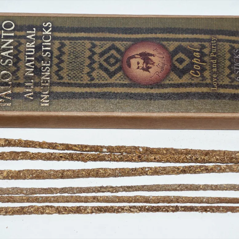 Šamanské tyčinky - PALO SANTO a kopál vonné tyčinky vhodné jako alternativa k vykuřovadlům s očistnými, relaxačními či spirituálními účinky