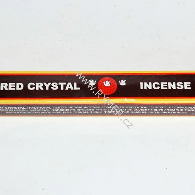 Vonné tyčinky RED CRYSTAL přírodní řemeslné tradiční himálajské vonné tyčinky vhodné k čištění a meditaci