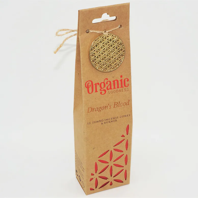 Vonné kužílky - Organic DRAGON´S BLOOD přírodní vykuřovací kužílky, františky vhodné k provonění místností, harmonizaci a meditaci