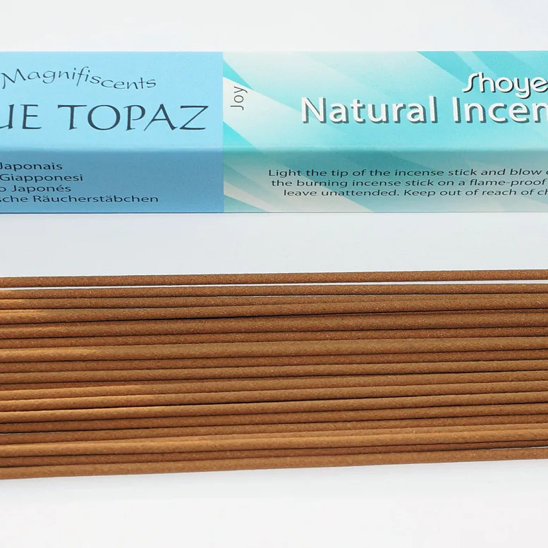 Vonné tyčinky - Magnifiscents - BLUE TOPAZ, Shoyeido  luxusní vonné tyčinky s minimem kouře pro provonění prostoru a vytvoření relaxační atmosféry