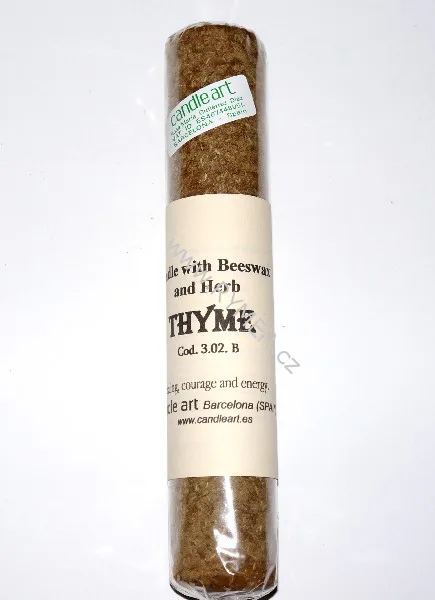 Svíce s tymiánem, vonné a terapeutické svíce se silnou energií a působením