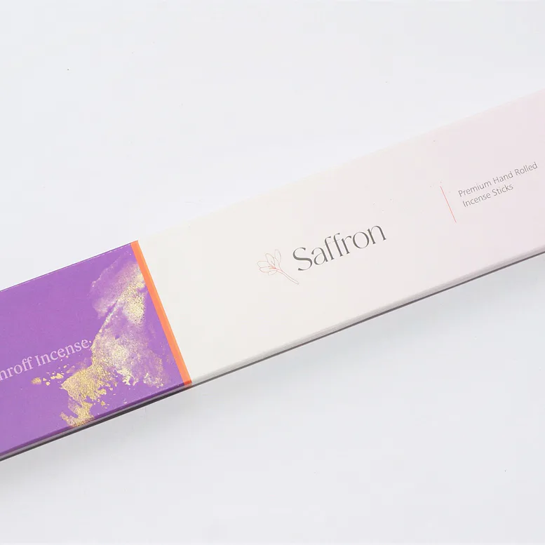 Vonné tyčinky - SHROFF SAFFRON přírodní luxusní vonné tyčinky, agarbathi vhodné k provonění prostoru s ušlechtilou vůní