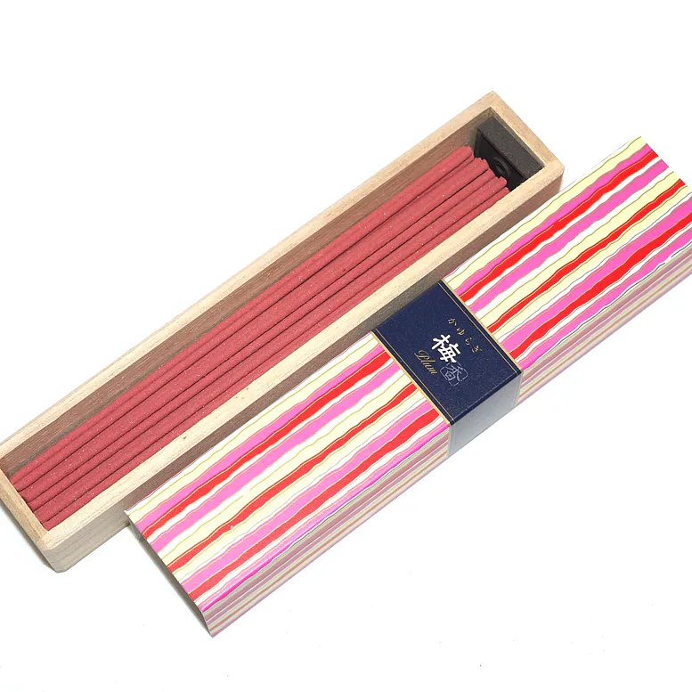 Vonné tyčinky - Kayuragi PLUM, Nippon Kodo  luxusní vonné tyčinky s minimem kouře pro provonění prostoru a vytvoření relaxační atmosféry