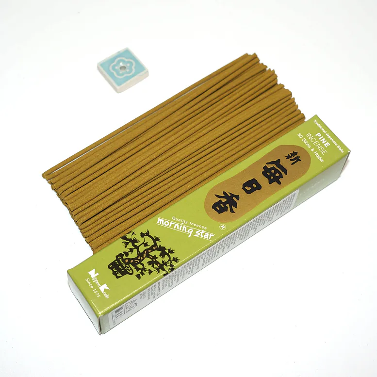 Vonné tyčinky - Morning Star PINE, Nippon Kodo /50 ks  luxusní vonné tyčinky s minimem kouře pro provonění prostoru a vytvoření relaxační atmosféry