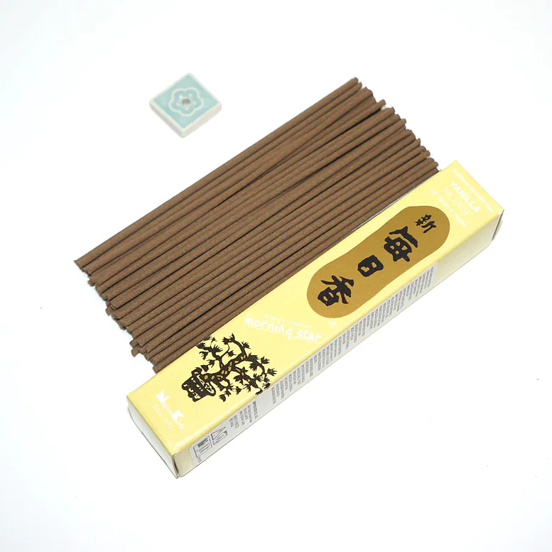 Vonné tyčinky - Morning Star VANILLA, Nippon Kodo /50ks  luxusní vonné tyčinky s minimem kouře pro provonění prostoru a vytvoření relaxační atmosféry