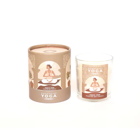 Svíce Moonshine Yoga, AQUA ZEN, k podpoře vašich rituálů, jógové praxi, relaxaci a očistě