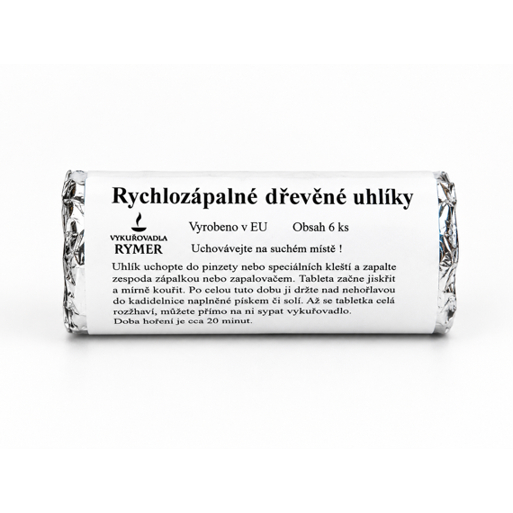 Balení rychlozápalných uhlíků Three Kings ve válci – 6 kusů