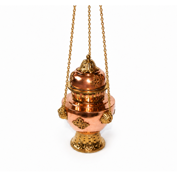 Závěsná velká kovová kadidelnice na vykuřování 