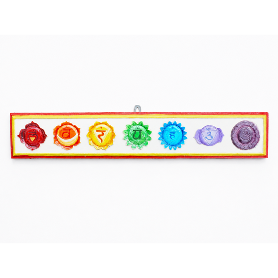 Dřevořezba 7 čaker z Nepálu, ručně vyřezávaný symbol harmonie