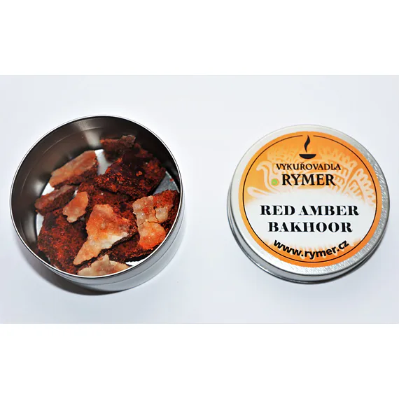 Red Amber Bakhoor nebo bakhor, bakhur, oud je vykuřovací směs s omamnou orientální vůní jež harmonizuje energie a přináší povznesenou náladu, parfém ve vykuřovadle